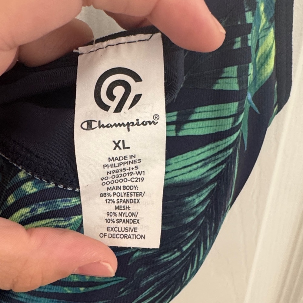 Tropical Print Padded Champion Sports Bra - Picture 3 of 5